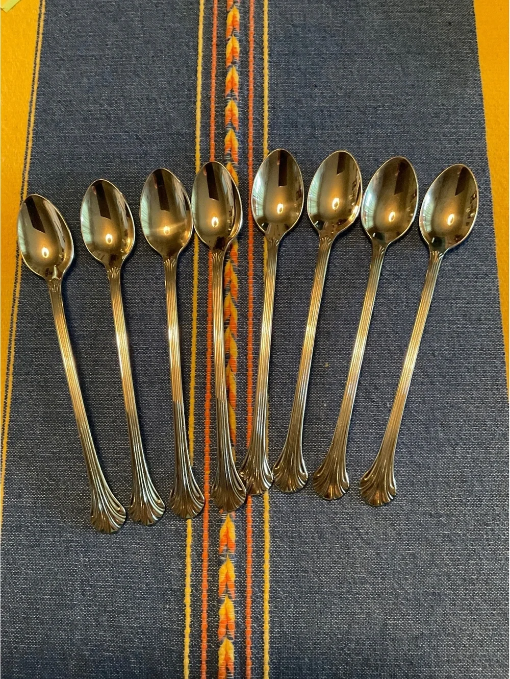 8 Gorham Ice Tea Spoons Granada Quintette